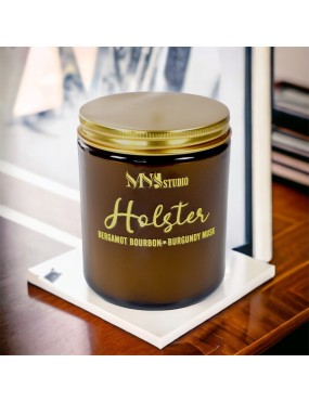 Holster Soy Candle in Classic Amber Jar