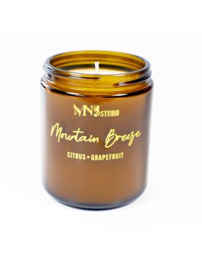 Mountain Breeze Soy Candle in Classic Amber Jar