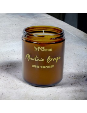 Mountain Breeze Soy Candle in Classic Amber Jar