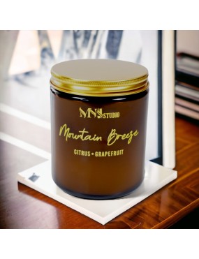 Mountain Breeze Soy Candle in Classic Amber Jar