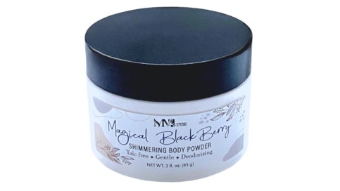 Magical Black Berry Shimmering Body Powder Sparkling Powder with Puff