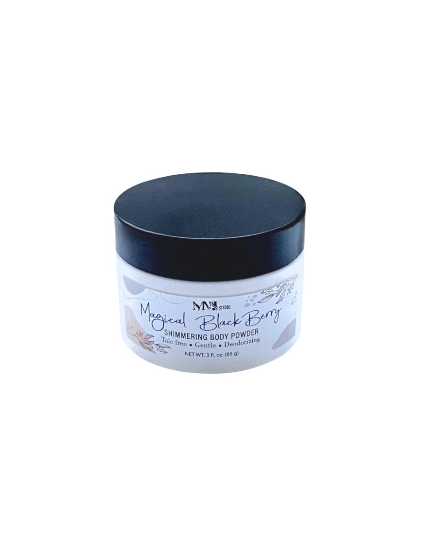 Magical Black Berry Shimmering Body Powder Sparkling Powder with Puff