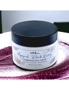 Magical Black Berry Shimmering Body Powder Sparkling Powder with Puff