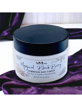 Magical Black Berry Shimmering Body Powder Sparkling Powder with Puff