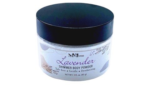 Lavender Shimmering Body Powder Sparkling Powder with Puff
