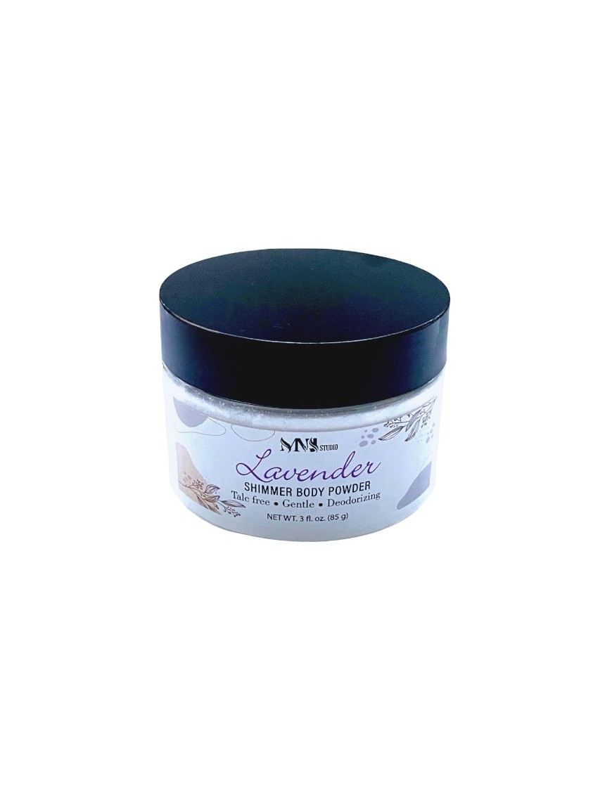 Lavender Shimmering Body Powder Sparkling Powder with Puff