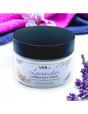 Lavender Shimmering Body Powder Sparkling Powder with Puff