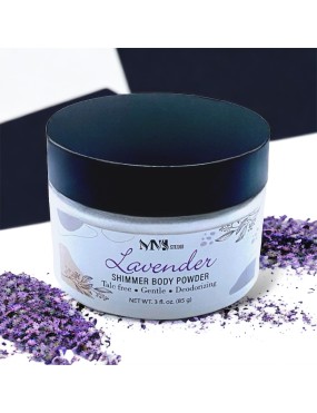 Lavender Shimmering Body Powder Sparkling Powder with Puff