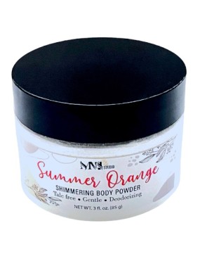 Summer Orange Shimmering Body Powder Sparkling Powder with Puff