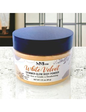 White Velvet Shimmering Glow Body Powder Sparkle Powder with Puff