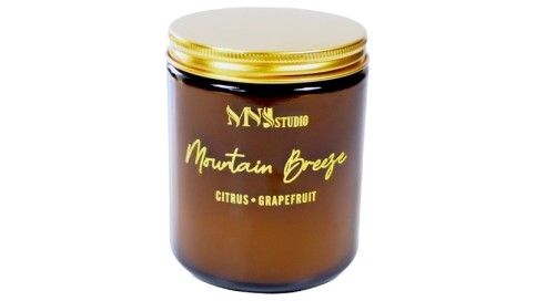 Mountain Breeze Soy Candle in Classic Amber Jar