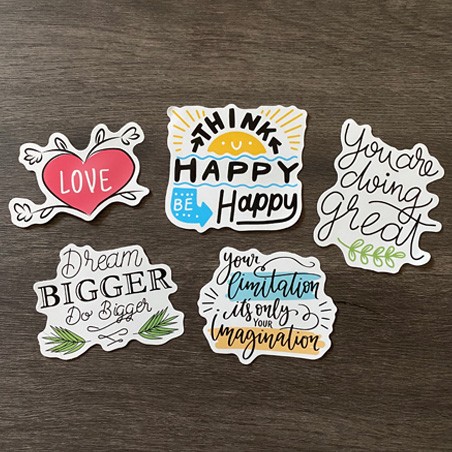 Motivational Die Cut Stickers No 2